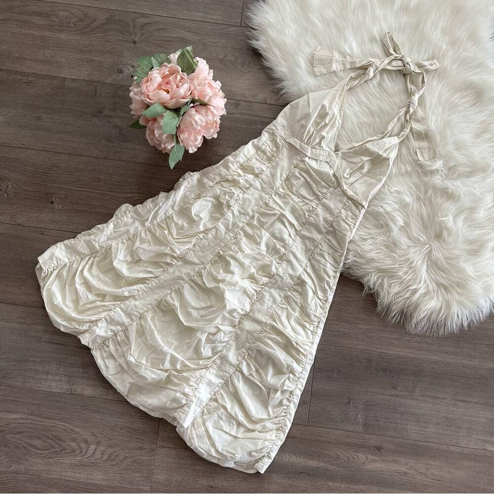 Vintage Marc‎ Jacobs Ivory Tiered Ruch Midi Dress 4